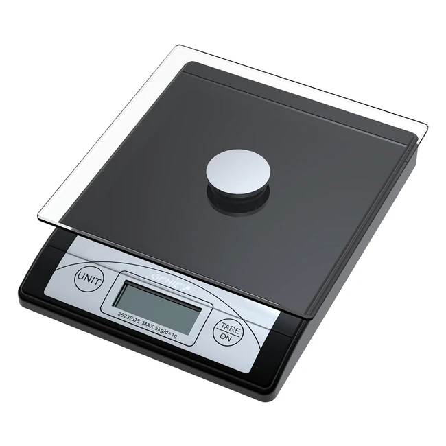 Bilancia Digitale Genie 3623 EDS - Pesalettere da Cucina - 1-5000g - Plastica Resistente - Display LCD - Nero/Argento