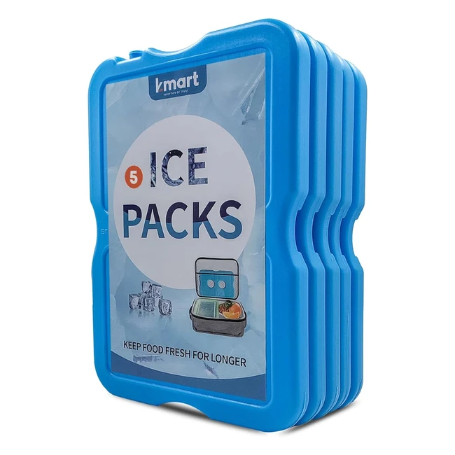 Slim Reusable Ice Packs for Cool Box - BPA-Free Freezer Blocks - Quick Freeze - 