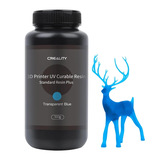 Creality 3D Printer Resin 405nm UV Curing Resin - High Precision, Low Odor, Quick Curing - Blue 1kg