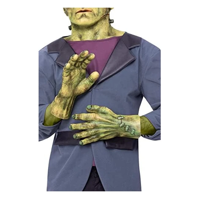 Smiffys Universal Monsters Frankenstein Latex Gloves - Mens Green One Size