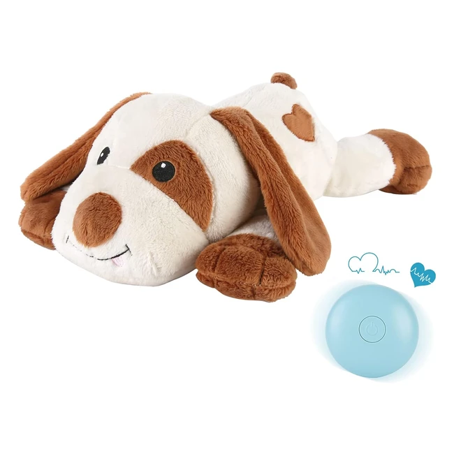 Weok Puppy Heartbeat Toy - Separation Anxiety Relief - Plush Toy for Dogs and Cats