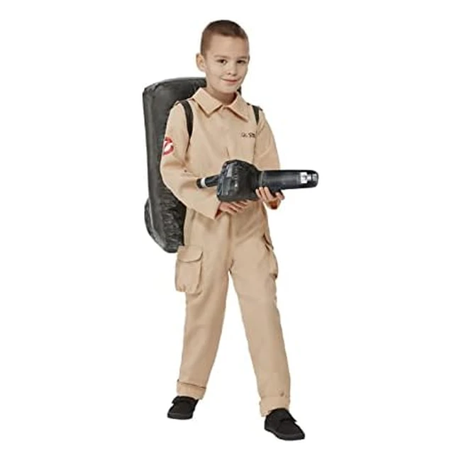 Smiffys Ghostbusters Childs Costume Jumpsuit - Inflatable Backpack - Officially 