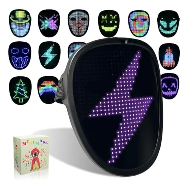 Moyaca LED Mask - Transforming Face Mask for Halloween - 70 Patterns - High Quality