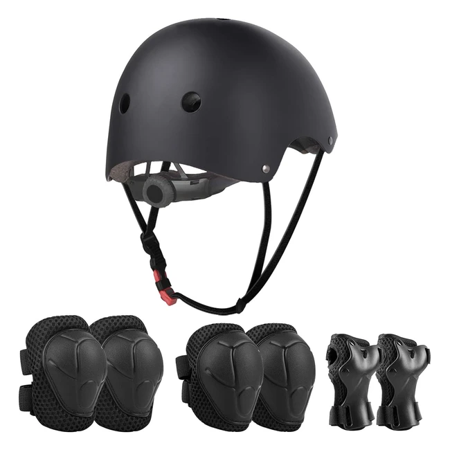 Jim's Store Kids Bike Helmet Set - Adjustable Protective Gear for Skateboard, Scooter, Cycling - Ages 3-10