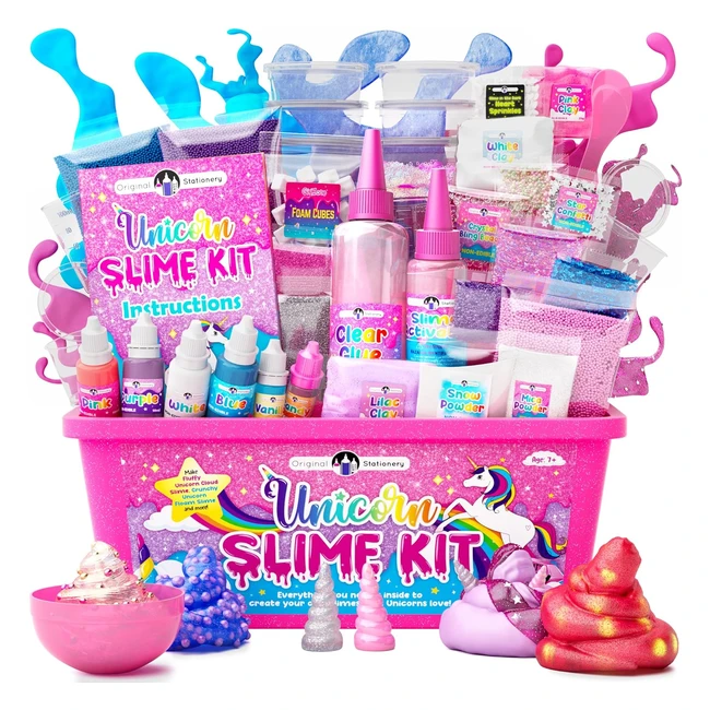 Kit de Slime Unicornio - Todo lo que necesitas - Ref 123456789 - Brilla en la o