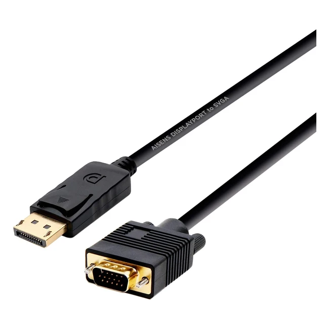 Câble Convertisseur DisplayPort vers VGA DP mâle vers VGA mâle - Noir 20m