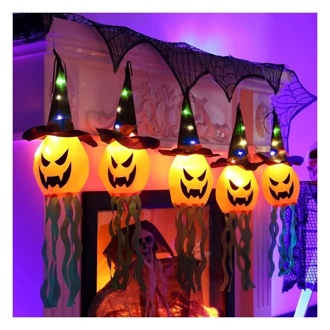 Halloween Decorations Outdoor Light - Waterproof Pumpkin Lights - Battery Powere