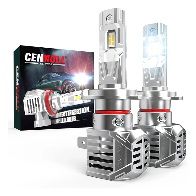 Lampadine LED H7 Cenmoll 120W 24000lm 6000K - Bianco Freddo - Kit di Conversione Sostituzione Alogena Xenon