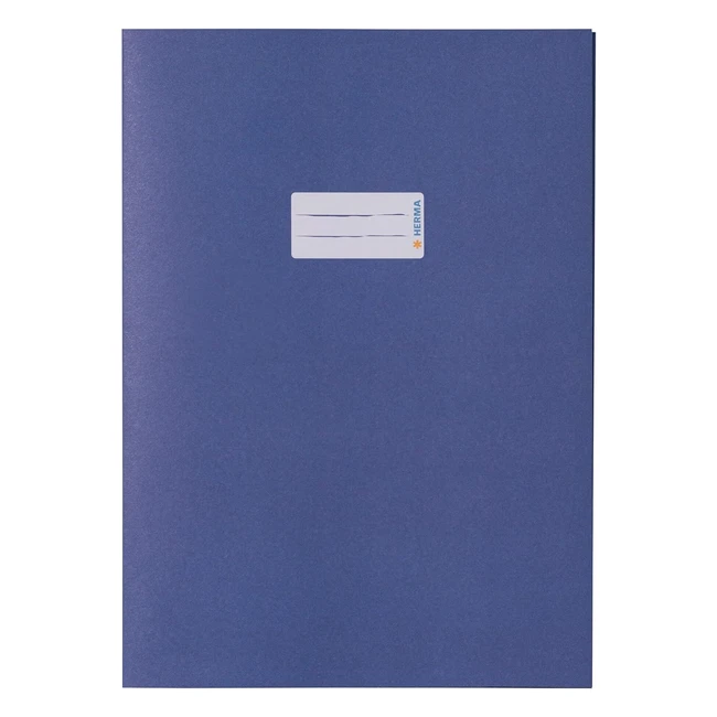 Herma 5533 Heftumschläge A4 Papier Blau 10 Stück - Hefthüllen aus Recycling-Altpapier