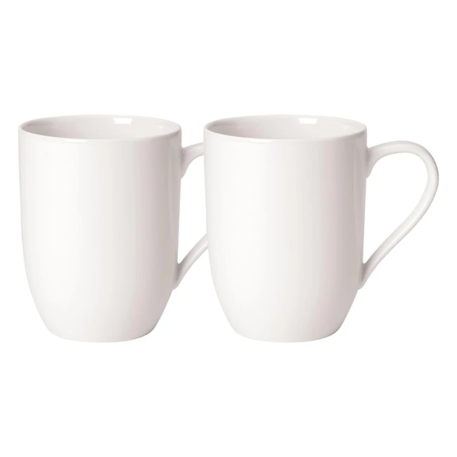 Villeroy  Boch For Me Coffee Mug Set - Premium Porcelain - White - 034L - 2 Pie