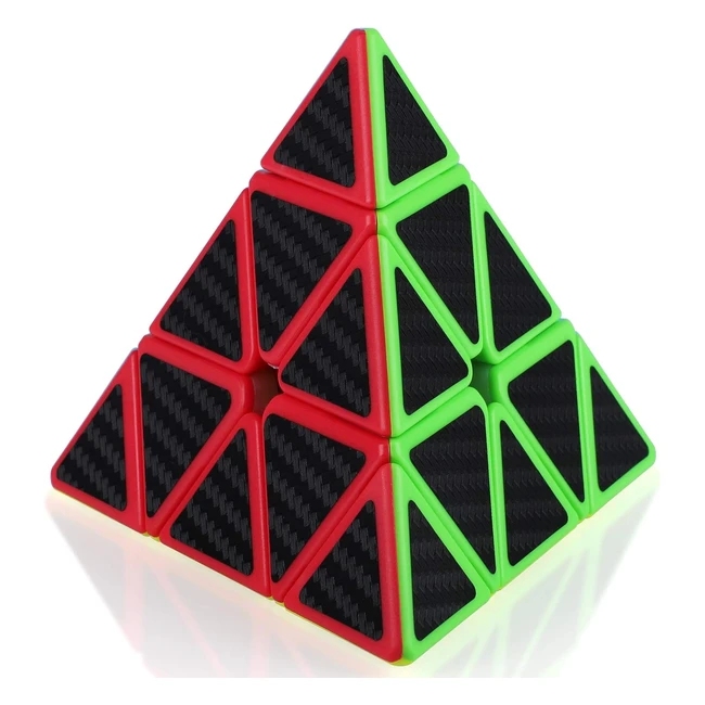 Cubo Pyraminx 3x3x3 de Velocidad - Fibra de Carbono - Puzzles 3D para Nios y A