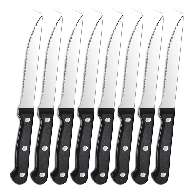 Ensemble de 8 couteaux  steak en acier inoxydable - Anti-rouille dentels p