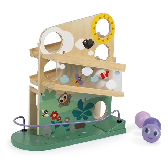 Circuito de bolas de madera Janod para niños de 1 año+ - Ref. 08055