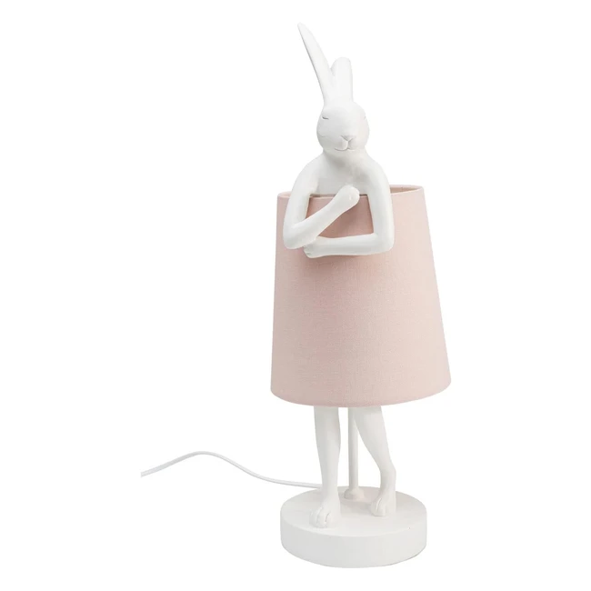 Kare Tier Häschen Design Tischlampe Weißrosa 50 cm - Romantische Deko