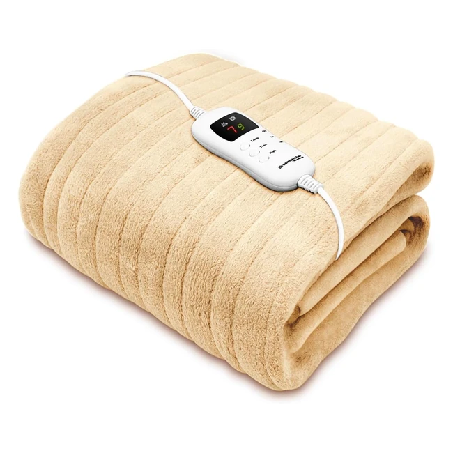Dreamcatcher Electric Heated Throw Blanket 160x120cm - Soft Fleece, Timer, 9 Heat Settings