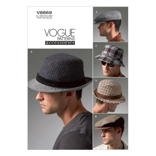 Stylish Men's Hats - Vogue Patterns V8869 - Limited Stock!