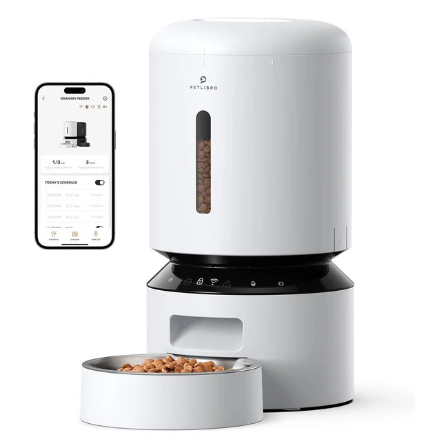 Petlibro Automatic Cat Feeder 5G WiFi - Stainless Steel Bowl - 110 Meals/Day - App Control
