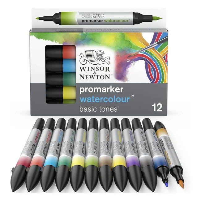 Winsor & Newton Promarker Watercolour - Set di 12 Pennarelli