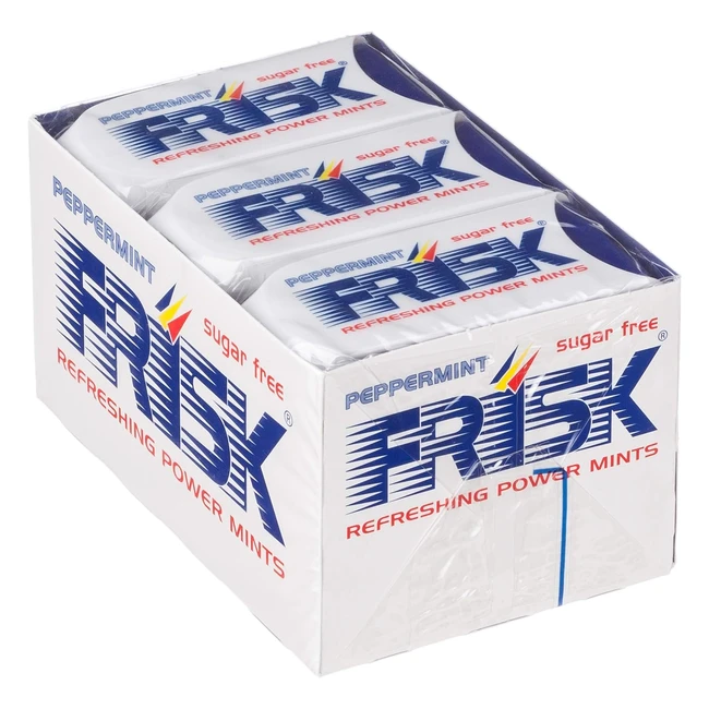 Frisk Peppermint - Caramelle alla Menta Senza Zucchero - Confezione da 12 Astucc