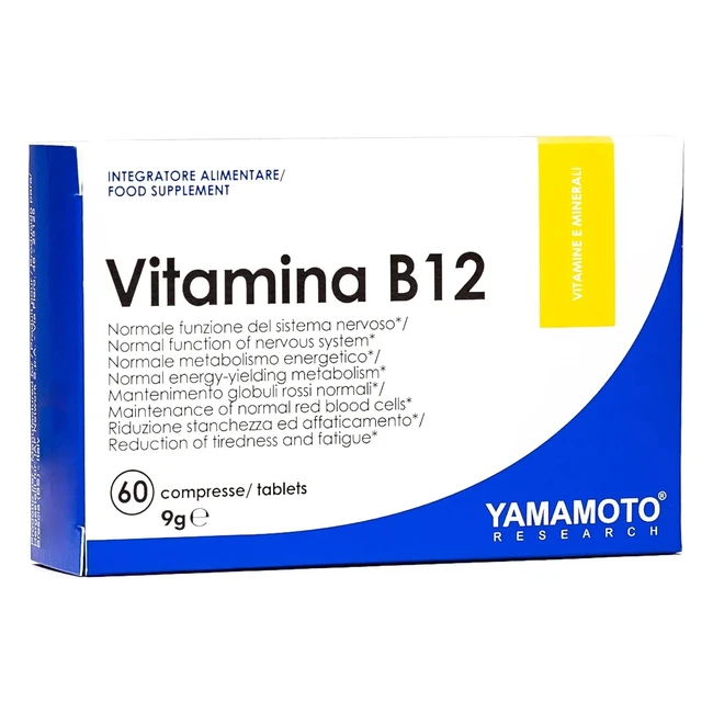 Integratore alimentare Yamamoto Research Vitamina B12 - 1000 mcg di metilcobalamina per compressa - Sostiene il sistema nervoso, immunitario e circolatorio