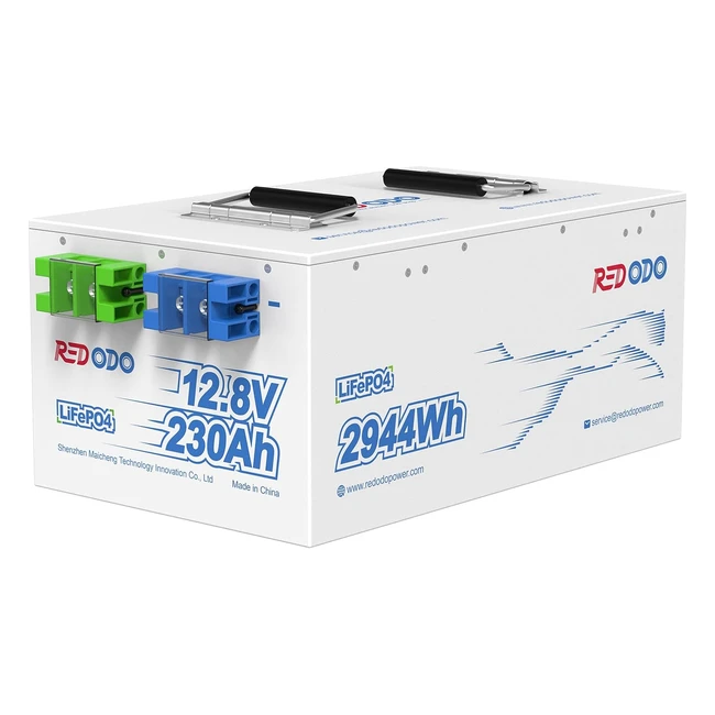 Batterie Redodo 12V 230Ah LiFePO4 - Puissance 1920W - 15000 cycles - Boîtier métallique solide