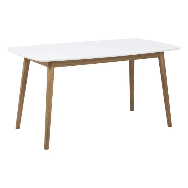 AC Design Furniture Pernille Esstisch W 150 x T 80 x H 755 cm Weiß Eichenholz 1 Stück