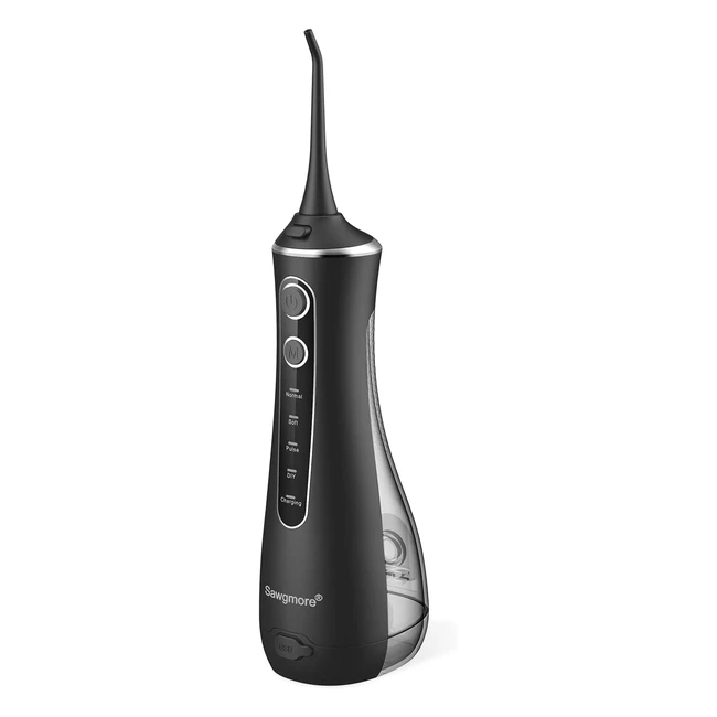 Hydropulseur Jet Dentaire Portable - Sawgmore Irrigateur Oral IPX7 Étanche - 4 Buses, 4 Modes - Maison et Voyages