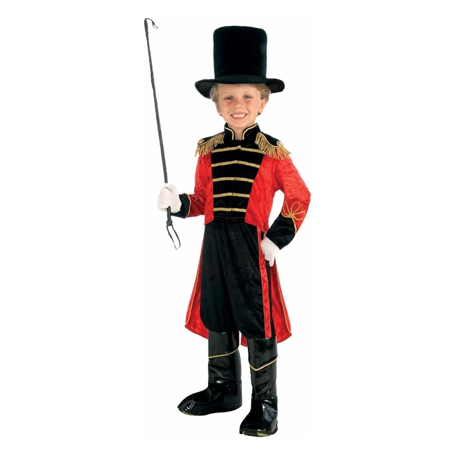Bristol Novelty CC289 Ring Master Costume Set for Kids - Red and Black Fancy Dress - Size 7-9