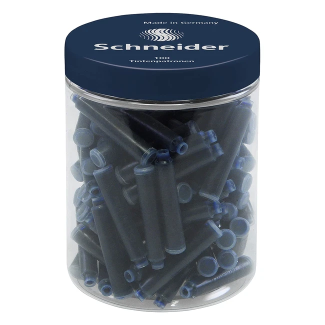 Schneider Cartuccia d'inchiostro Blu Mezzanotte Vaso 100 - Alta Qualità