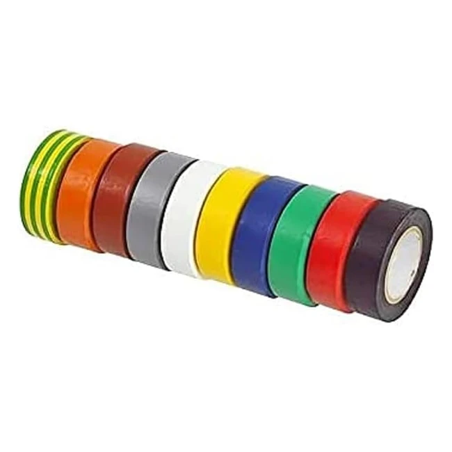 Rubans disolation PVC multicolore KS Tools 1416010 - Lot de 10 pices