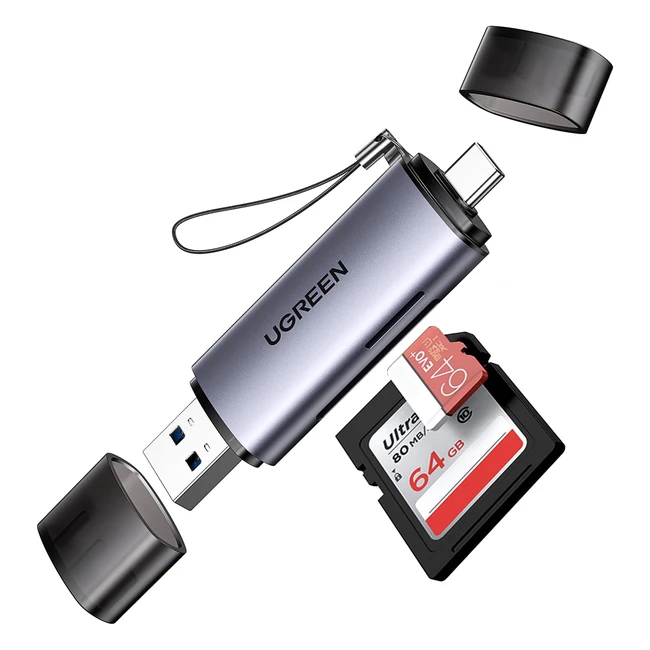 UGREEN SD Card Reader USB C USB 3.0 - High-Speed Data Transfer - Dual Slot OTG Adapter