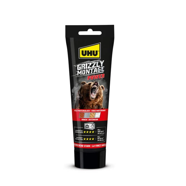 UHU Grizzly Power - Colle de fixation ultra forte - Tube 250g