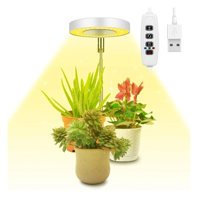 Lámpara de Plantas Ainiv 48 LED Luz de Crecimiento Espectro Completo 180 Grow Light