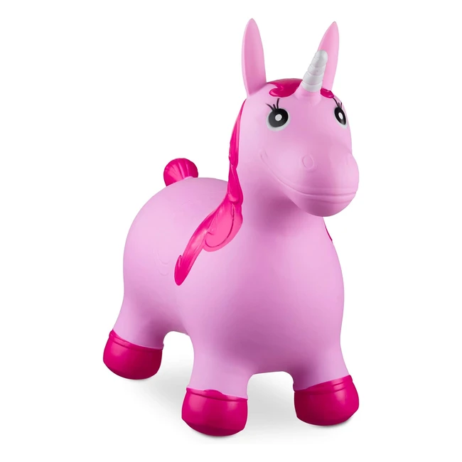 Unicorno gonfiabile cavalcabile per bambini fino a 50 kg - Relaxdays 10024989_52