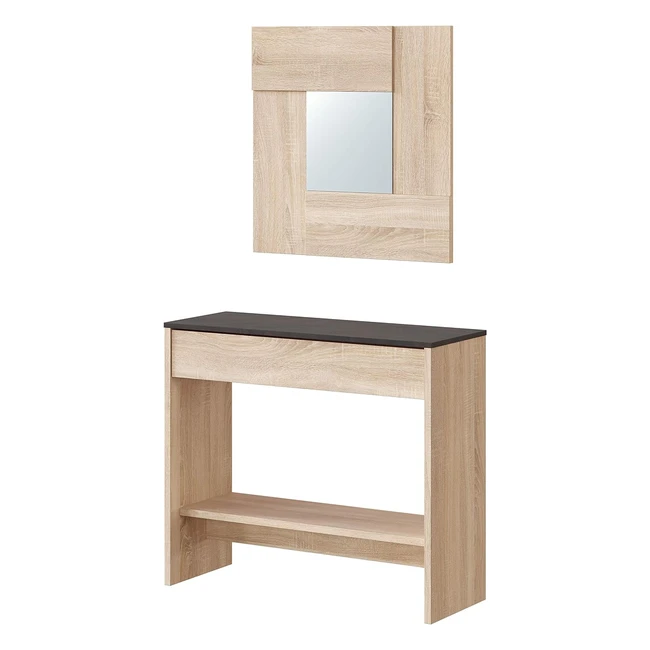 Mueble recibidor con cajón y espejo - Habitdesign - Ref. 1234 - Estilo moderno e industrial