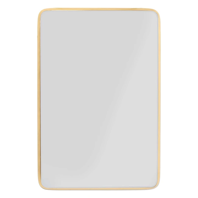 Kare Jetset Designer Spiegel Gold 94x64 cm rechteckiger Wandspiegel mit goldenem