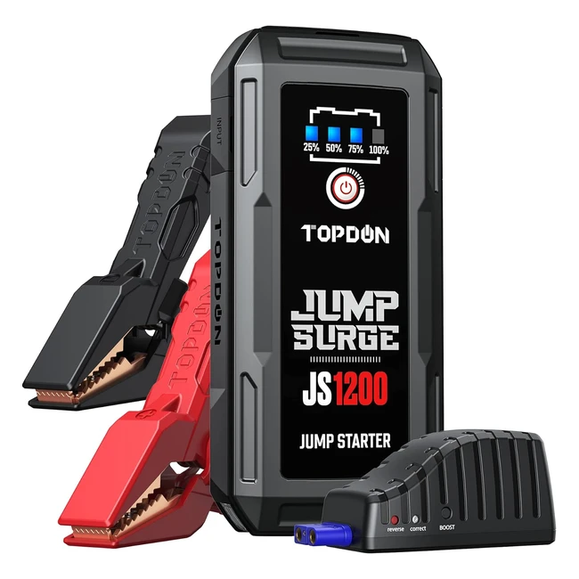 Topdon Starthilfe Powerbank JS1200 - Starterbatterie 1200A Auto Booster Power Pa