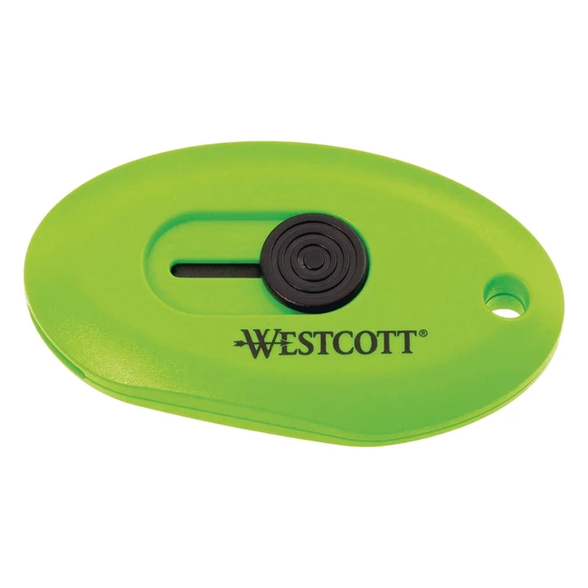 Mini Coltello per Cartone Westcott E16474 00 - Lame in Ceramica, Supporto Magnetico Integrato - Verde