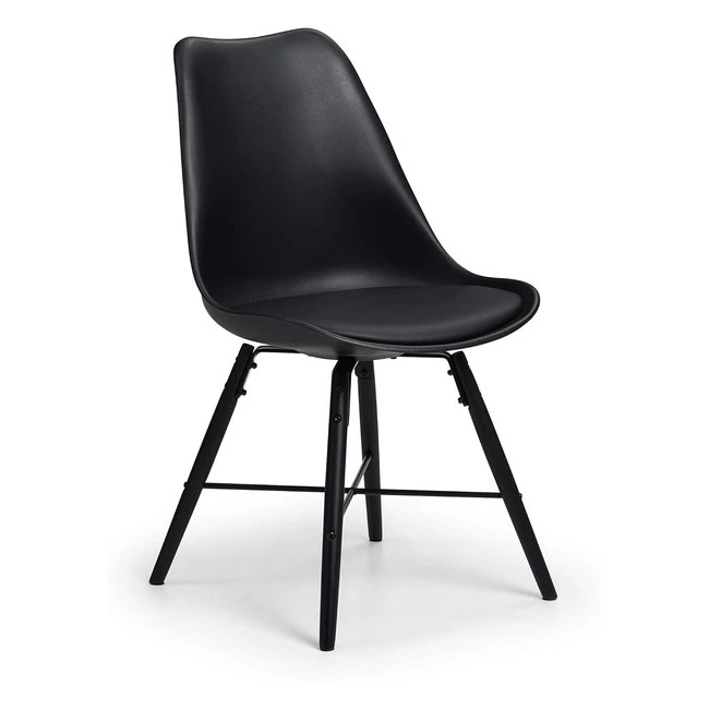 Julian Bowen Kari Dining Chairs - Set of 2 Black - High Quality Modern Industr