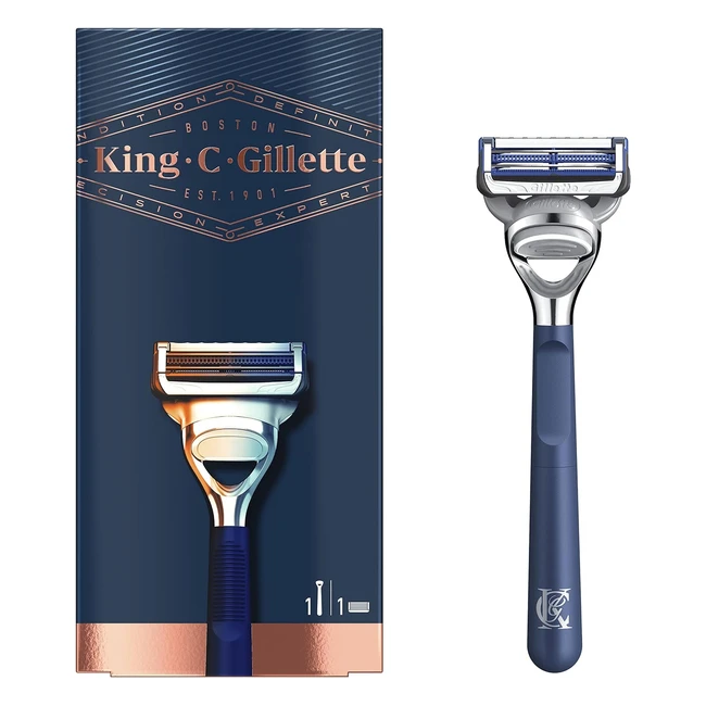 Maquinilla de afeitar King C Gillette - Mango de máquina - 1 cuchilla de recambio