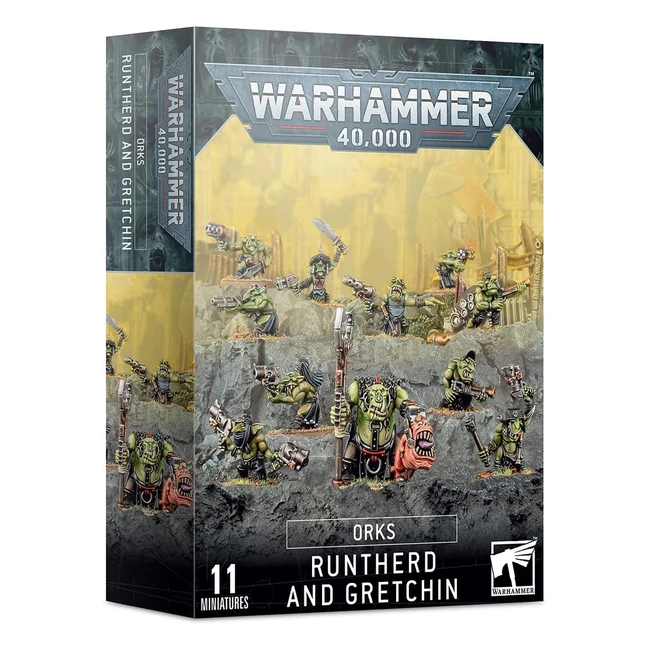 Warhammer 40k Ork Gretchin - Kit de 10 figurines et 1 chef de guerre
