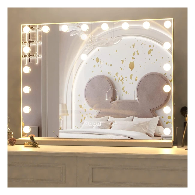 Cassilando Hollywood Vanity Mirror - Bluetooth Speaker and Lights - Large Makeup