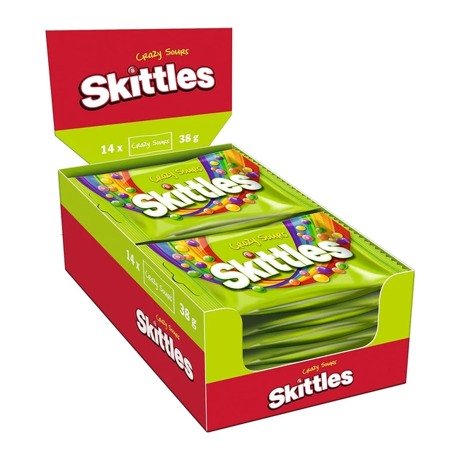 Skittles Sauerbonbons Crazy Sours 14 x 38g Vegan