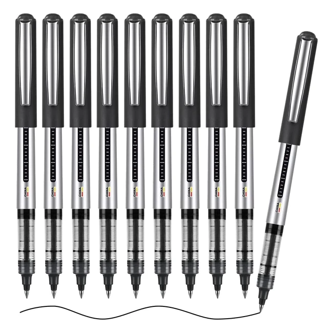 Bolígrafo de tinta líquida Offcup 10pcs - Secado rápido - 0.5mm
