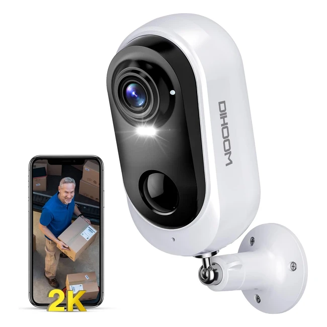 Camera Surveillance Dihoom 2K WiFi Extérieure sans Fil - Batterie PIR - Vision Nocturne - Étanche IP65