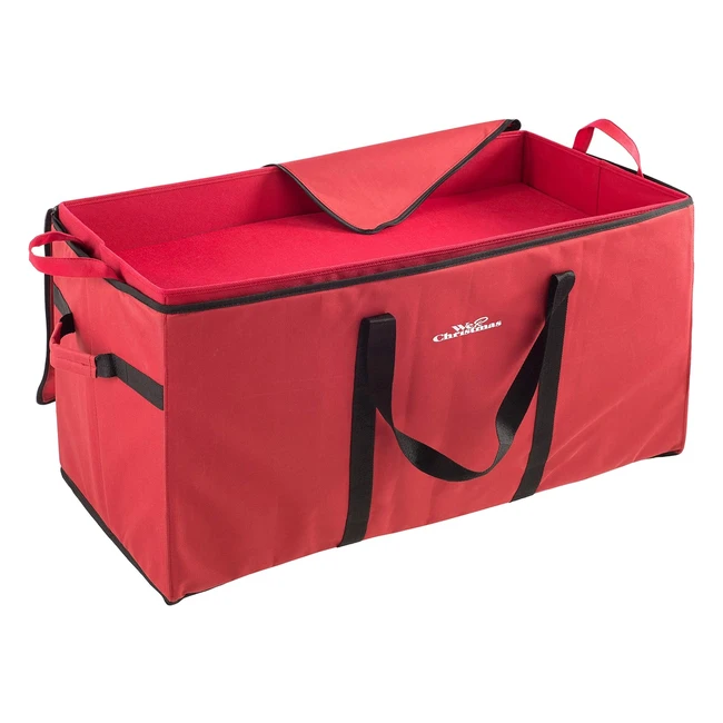 Multipurpose Christmas Storage Bag - Red, 76x38x38cm - Waterproof, Durable, 3 Trays