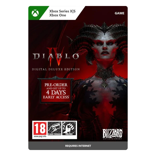 Diablo IV Digital Deluxe Edition - Xbox One/Series X/S - Download Code
