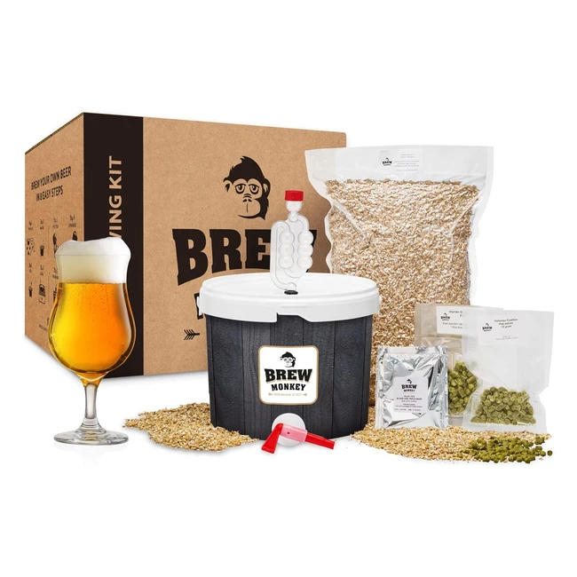 Kit Brew Monkey per fare birra Triple - Kit base 5 litri 82 vol - Idee regalo uomo