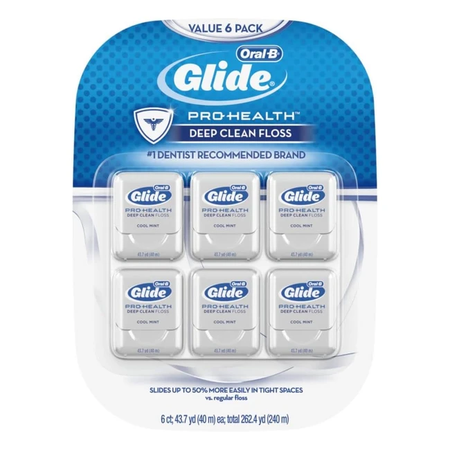 Oral-B Glide ProHealth Dental Floss - Deep Clean Mint - Pack of 6 - Reference 4
