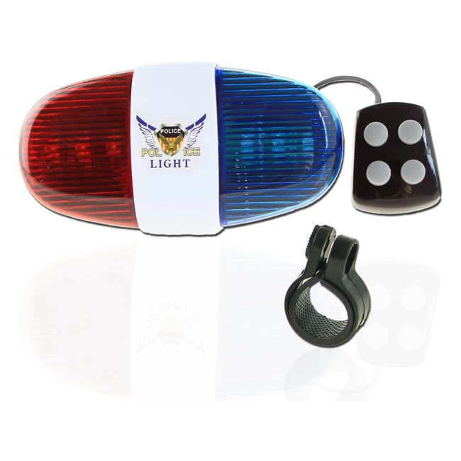 Lampe LED pour vélo de police - Sirènes sonores - Convient aux adultes et aux enfants